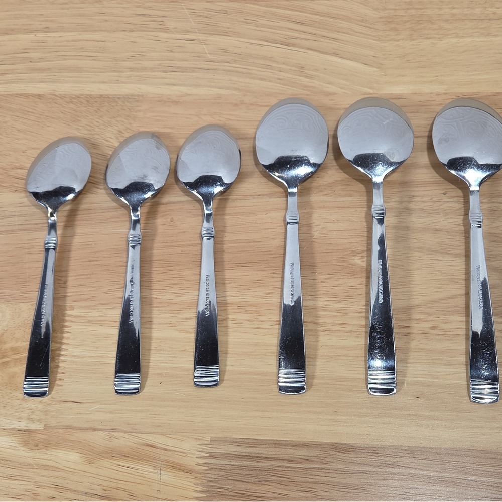 Pfaltzgraff Beckham 18/0 Stainless Steel Spoons Lot of 6, - Picture 2 of 3